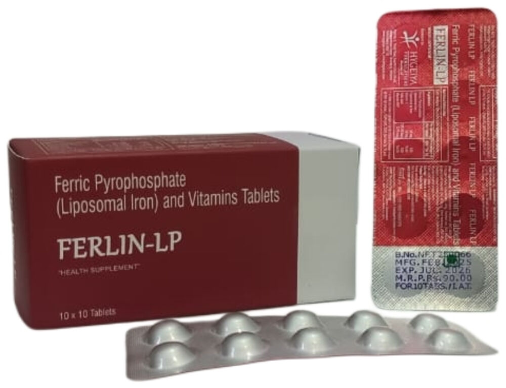Ferlin-LP: Ferric Pyrophosphate (Liposomal Iron) and Vitamins Tablet