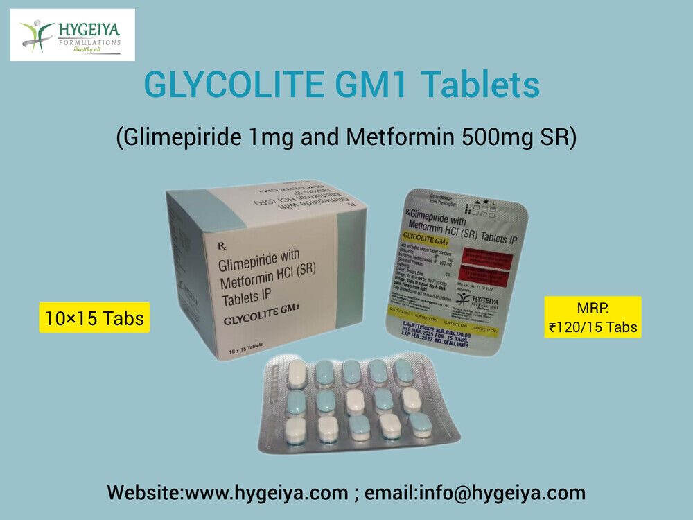 Glycolite GM1: Glimepiride with Metformin Hcl (SR) Tablets IP