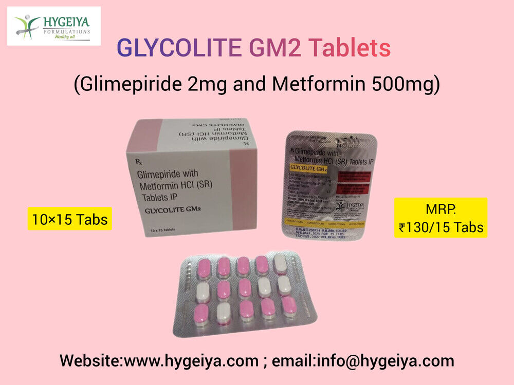 Glycolite GM2: Glimepiride with Metformin Hcl (SR) Tablets IP