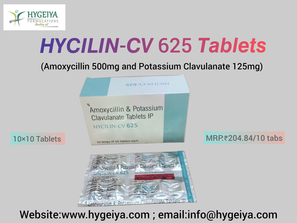 Hycilin-CV 625: Amoxycillin with Potassium Clavulanate Tablets IP