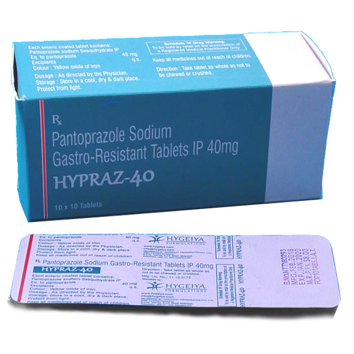 Hypraz-40: Pantoprazole Sodium Gastro-Resistant Tablets IP 40mg
