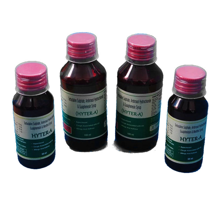 Hyter-A: Terbutaline Sulphate, Ambroxal Hydrochloride and Guaiphenesin Syrup