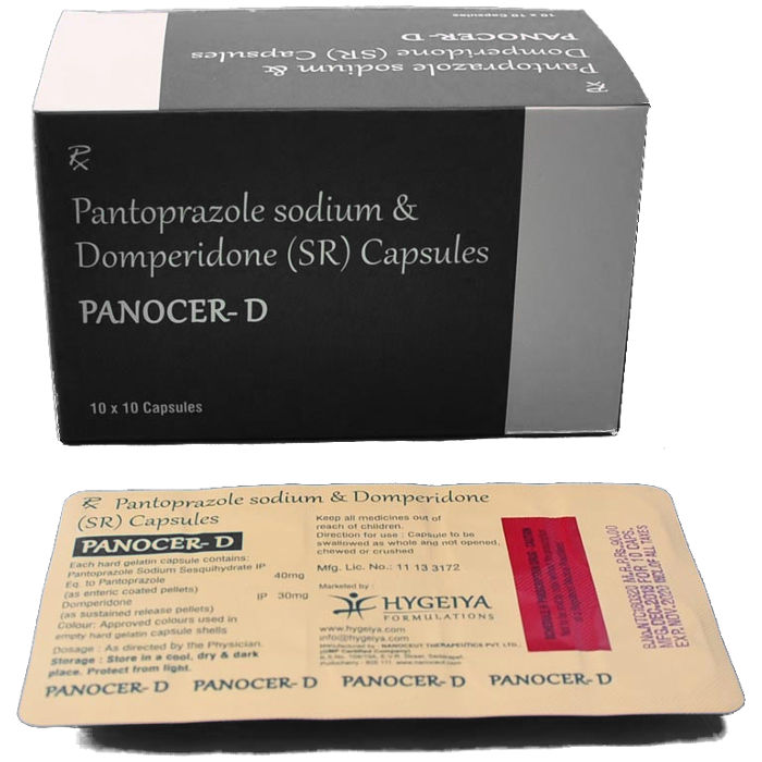 Panocer-D: Pantoprazole sodium and Domperione (SR) Capsules