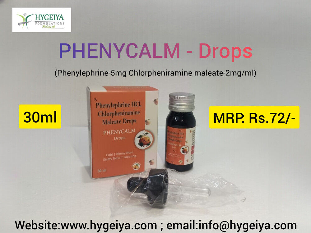 Phenycalm: Phenylephrine HCl, Chlorpheniramine Maleate Drops